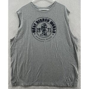 Disney Parks Shirt Mens Sz XXL Walt Disney Sleevless Tee Tank Grumpy Gray